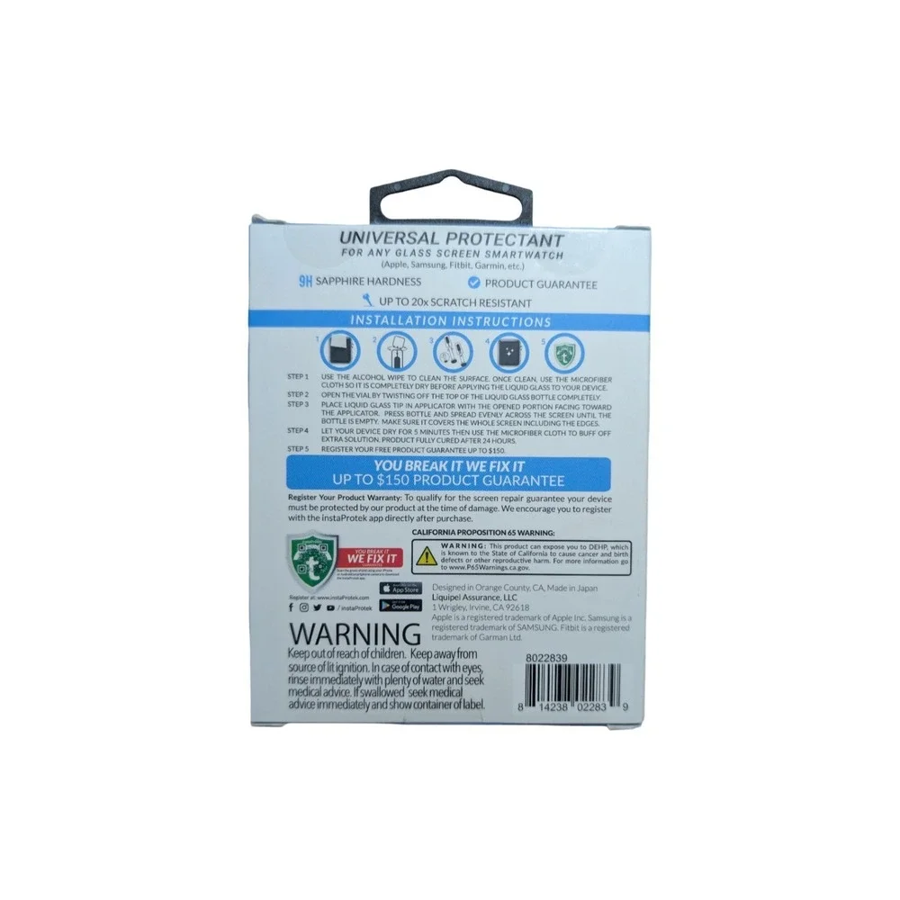 22-N Liquipel Liquid Screen Protector for Glass Screen Smartwatch - Transparent